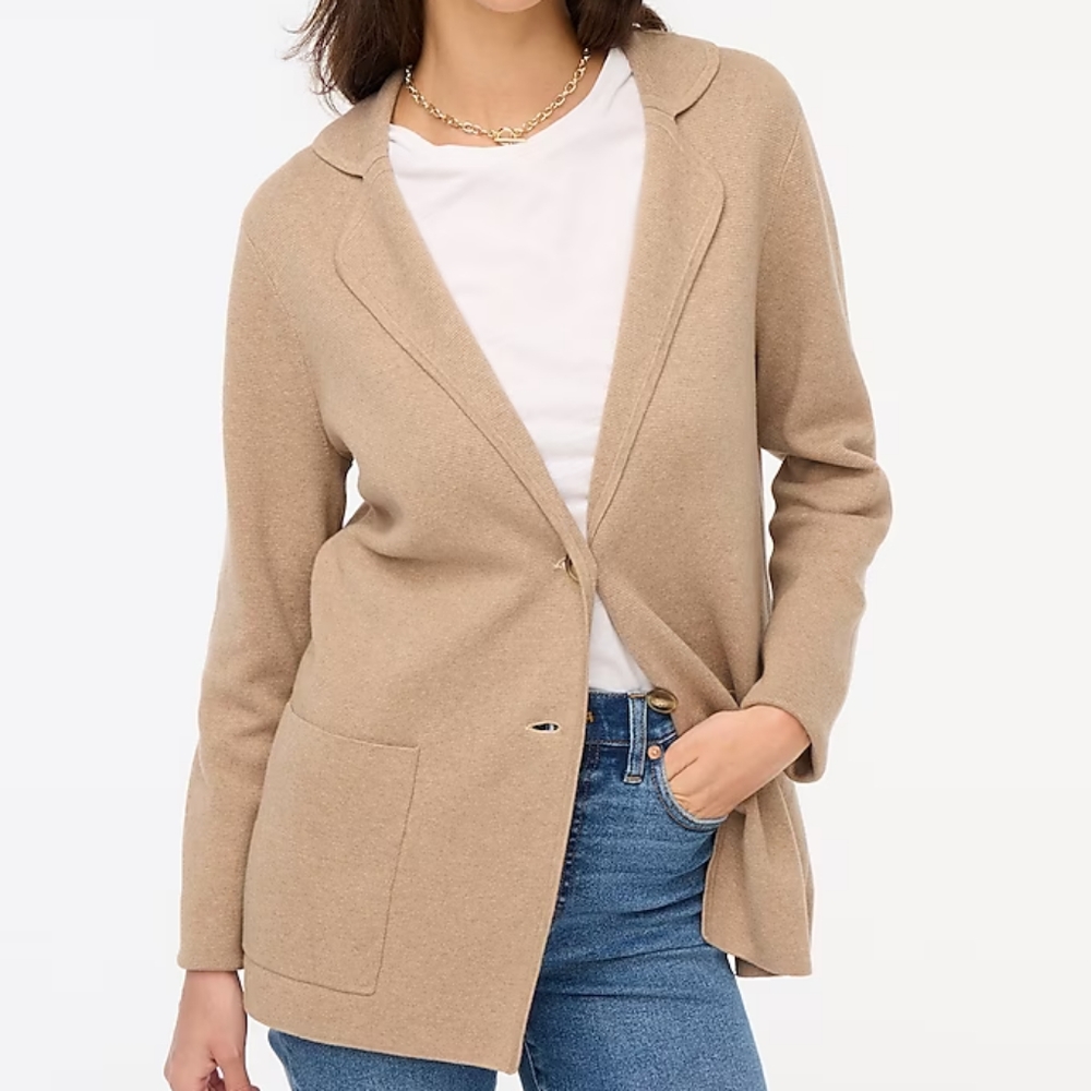 Two-button sweater blazer